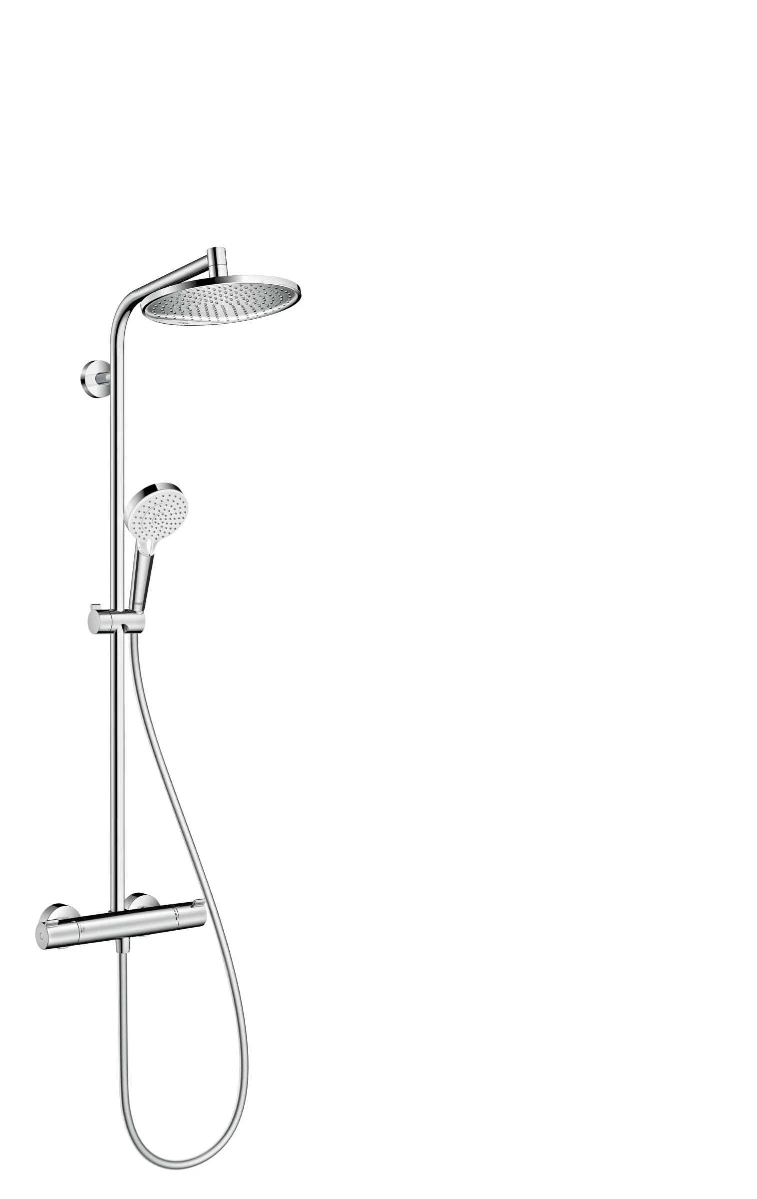 Hansgrohe Crometta S Showerpipe 240 1jet With Thermostatic Shower Mixer Chrome