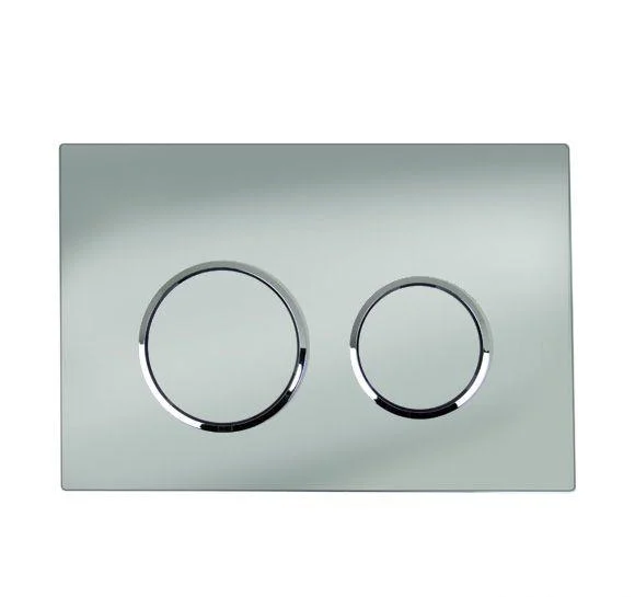 Geberit Kappa21 Round Flush Plate For Dual Flush - Matt Chrome With Gloss Chrome Detail