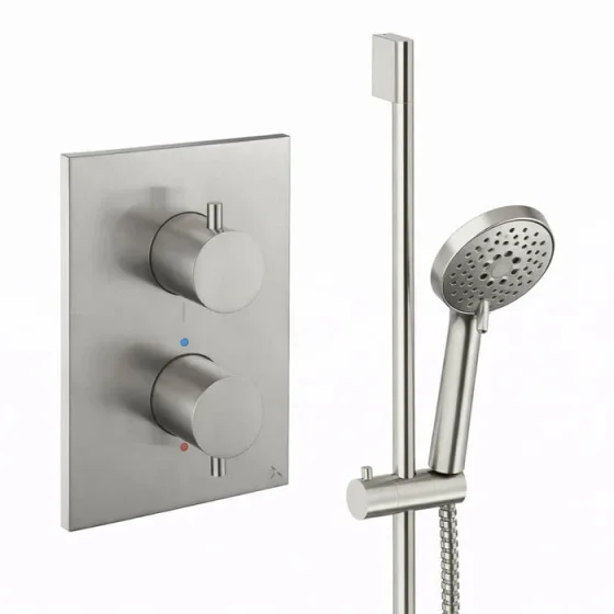 Crosswater Crossbox Shower Set 2 Brushed Nickel product image - Image 1