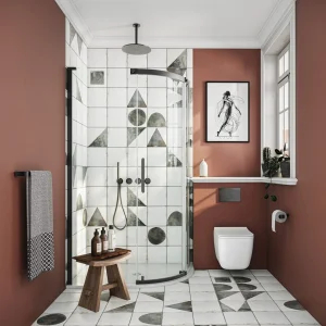 Crosswater Optix Offset Quadrant 1000x800 Right Hand Slate