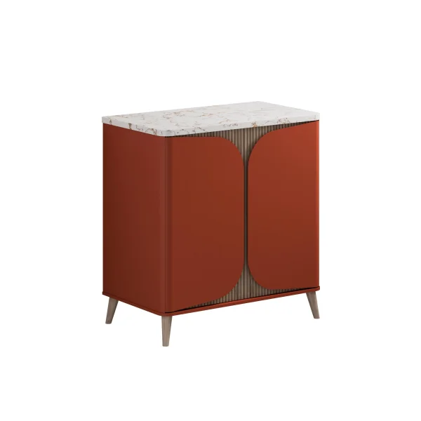 Crosswater Tamobour 800mm Floorstanding Vanity With Doors Soft Clay