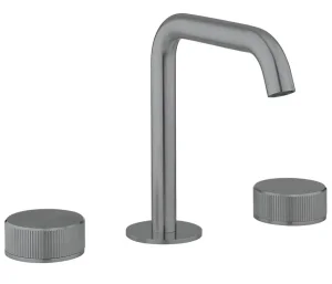 Crosswater 3ONE6 Basin 3 Hole Set Deck Mounted Stainless Slate