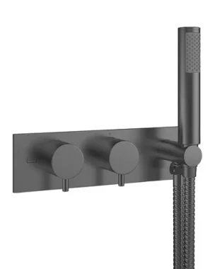 Crosswater Mpro 2 Handle Trimset Integrated Handset Slate product image - Image 1