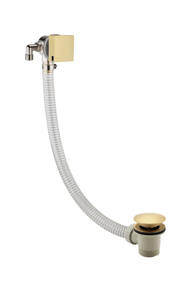 Just Taps Hix Exofil With Built In Pop-Up Bath Waste Brushed Brass product image - Image 1