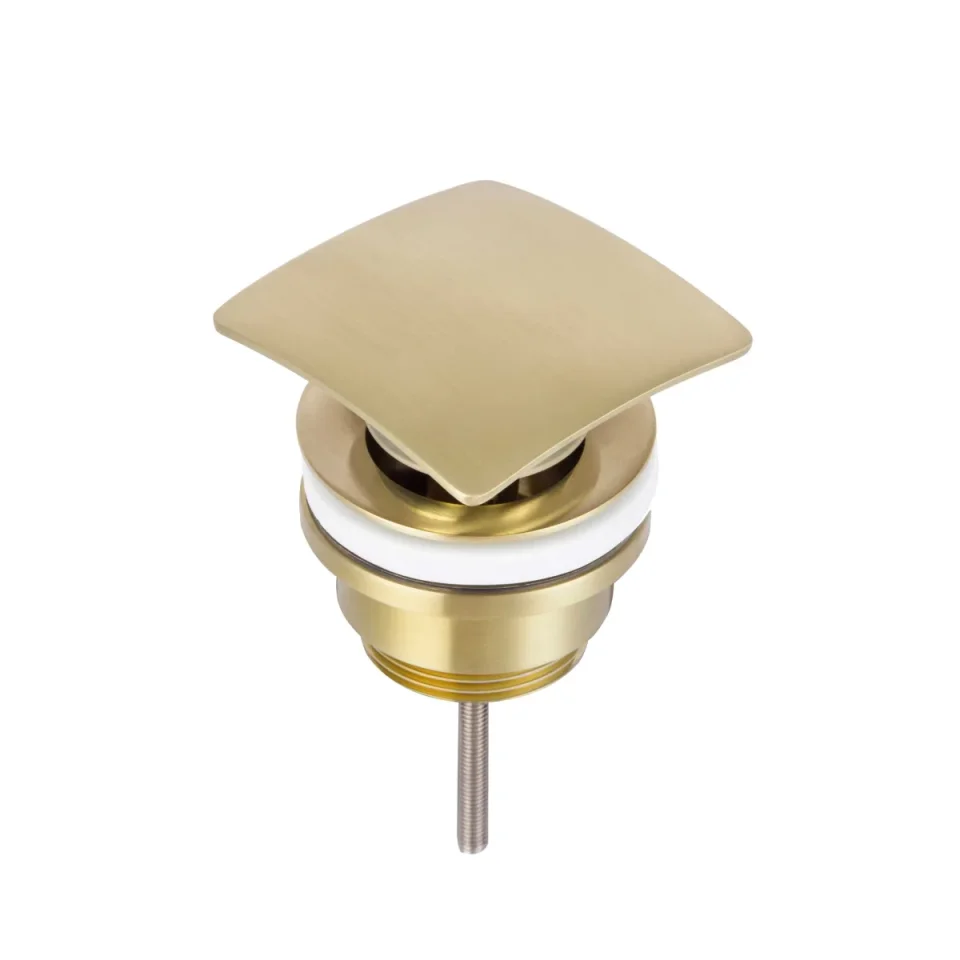 Just Taps Hix Bain Waste Universal Slotted And Unslotted Brushed Brass product image - Image 1