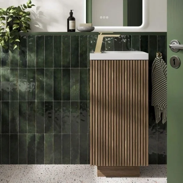 Crosswater Limit 400mm Cloakroom Floorstanding Door Unit Steelwood