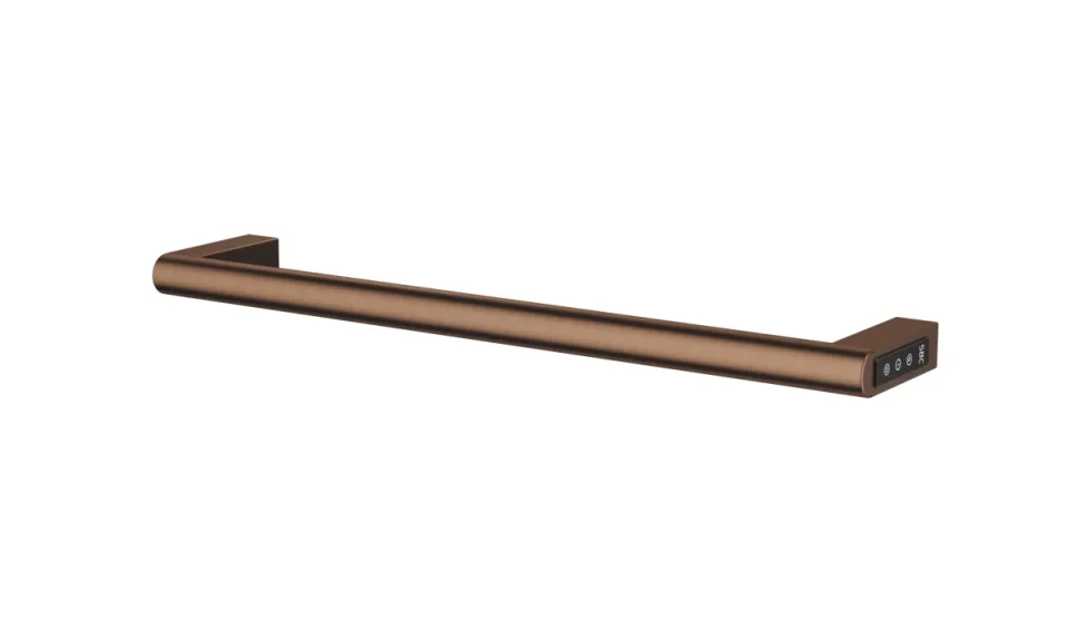 Just Taps Ora Electric Towel Radiator 600 Brushed Bronze product image - Image 1
