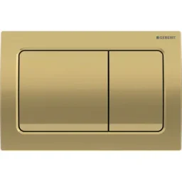 Geberit Alpha01 Square Dual Flush Plate Brass Coloured