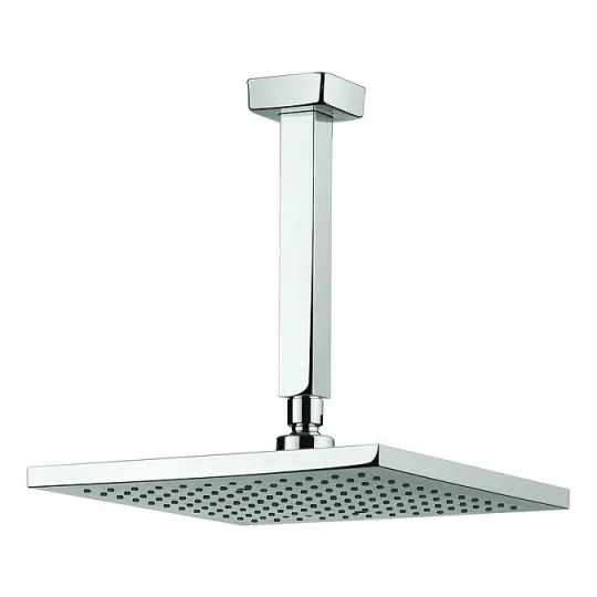 Crosswater Planet Fixed Head 250mm & Ceiling Arm Square Chrome product image - Image 1