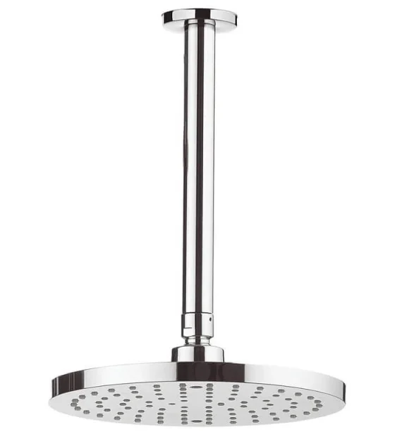 Crosswater Fusion Fixed Head 200mm & Ceiling Arm Round Chrome product image - Image 1