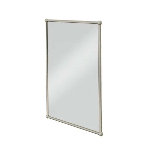 Burlington A11 Rectangular Brushed Nickel Framed Mirror 500 X 700mm product image - Image 1