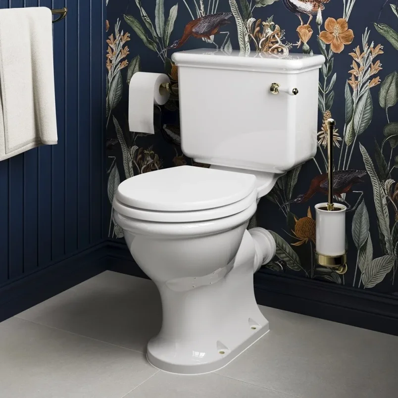 Burlington Guild Closed Coupled Pan White detail view - Image 3