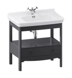 Burlington Guild Floor Standing Vanity 850mm Ashbee Grey C/w Handles