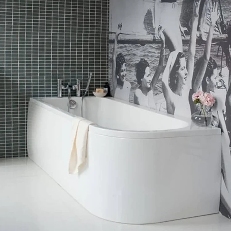 Britton Viride 1700 X 750mm Left Hand Offset Bath detail view - Image 2