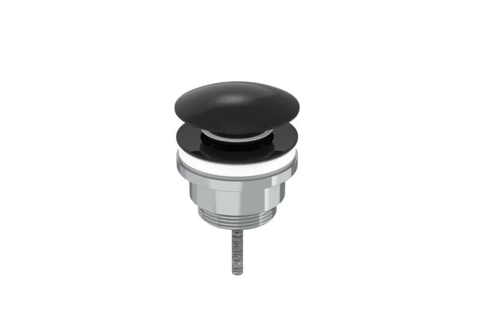 Saneux Universal Basin Waste, Slotted & Unslotted - Satin Black product image - Image 1