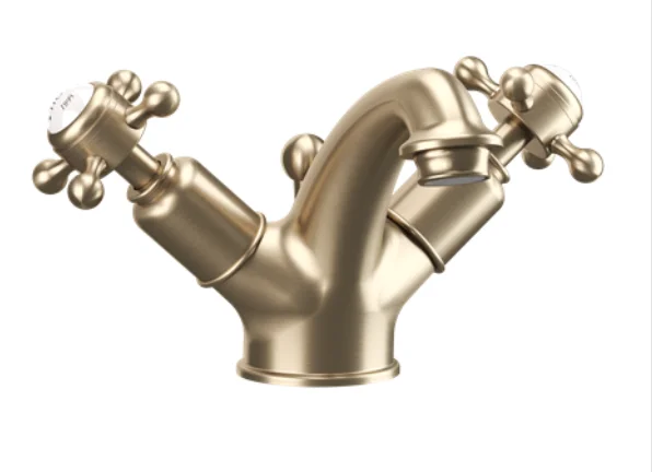 Crosswater Belgravia Crosshead Mono Mixer With Pop Up Waste Brushed Brass