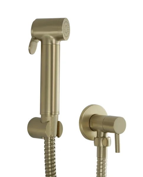 Just Taps Douche set with angle valve Brushed Brass