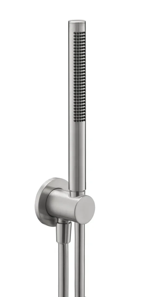 Just Taps Inox Round Water Outlet Hose & H/shower product image - Image 1