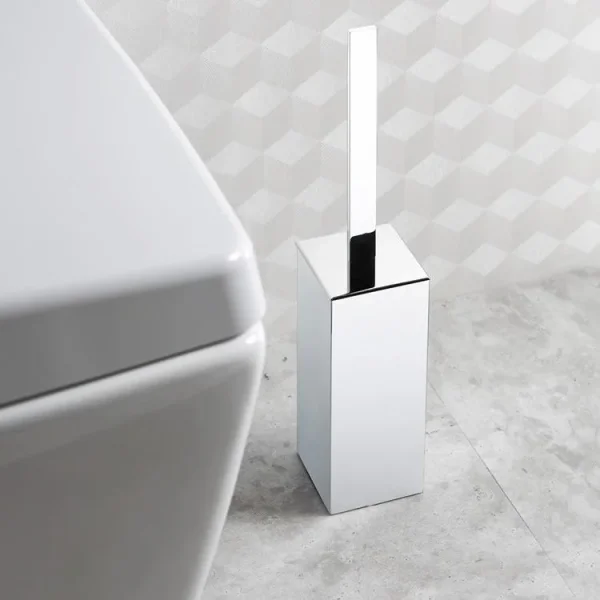Crosswater Zest Toilet Brush Holder Chrome detail view - Image 4