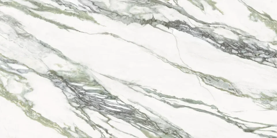European Tiles Charmo Calacatta Green 120 x 60cm Matt Wall & Floor Tile detail view - Image 2