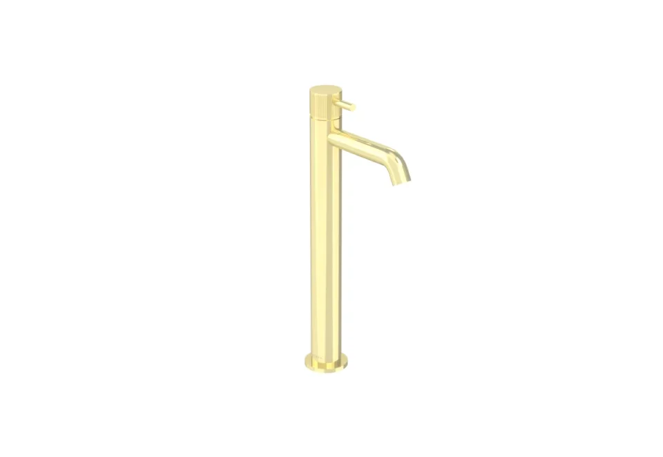Saneux Cos Fluted Basin Mixer Handle - Brushed Brass product image - Image 2