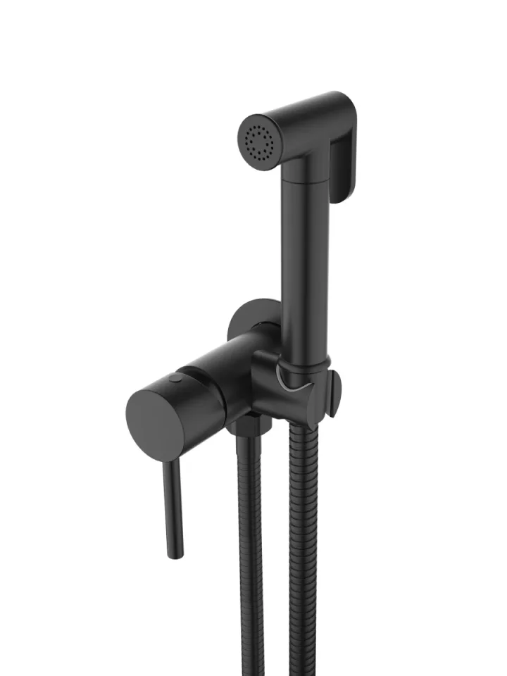 Saneux Cos Douche Kit With Classic Handle - Satin Black product image - Image 2