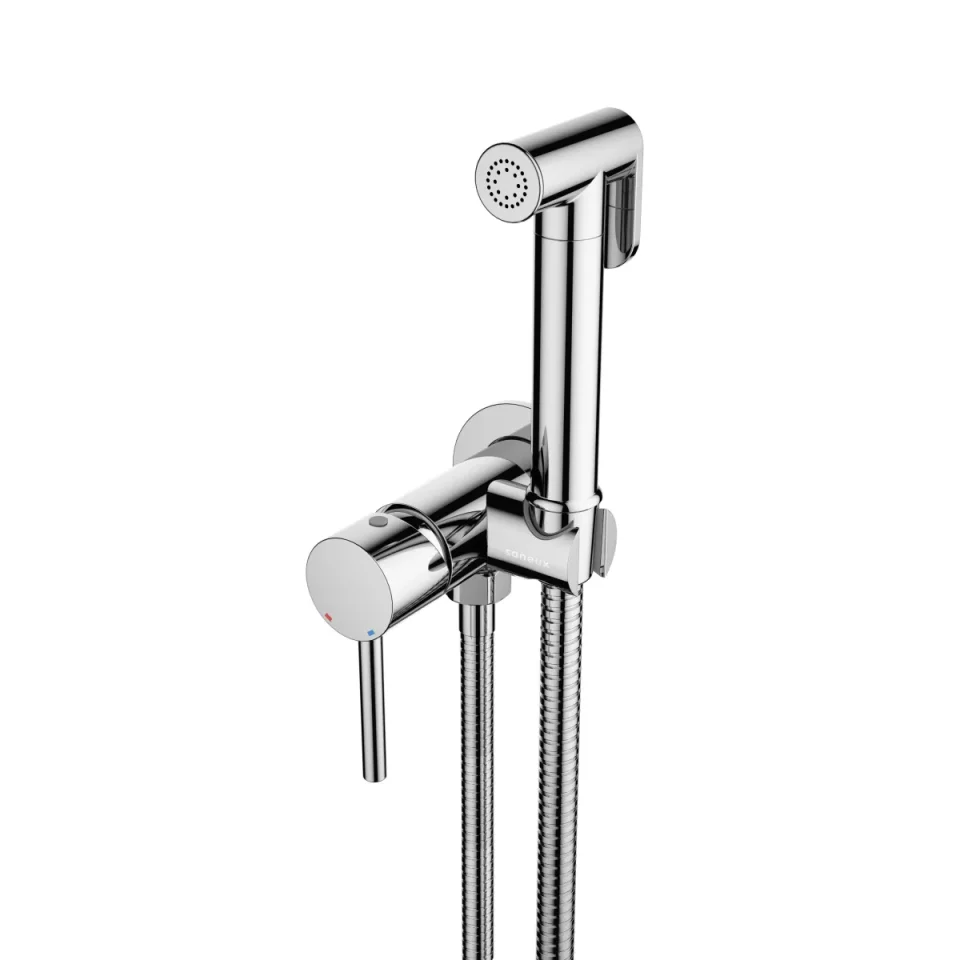 Saneux Cos Douche Kit With Classic Handle - Chrome product image - Image 2