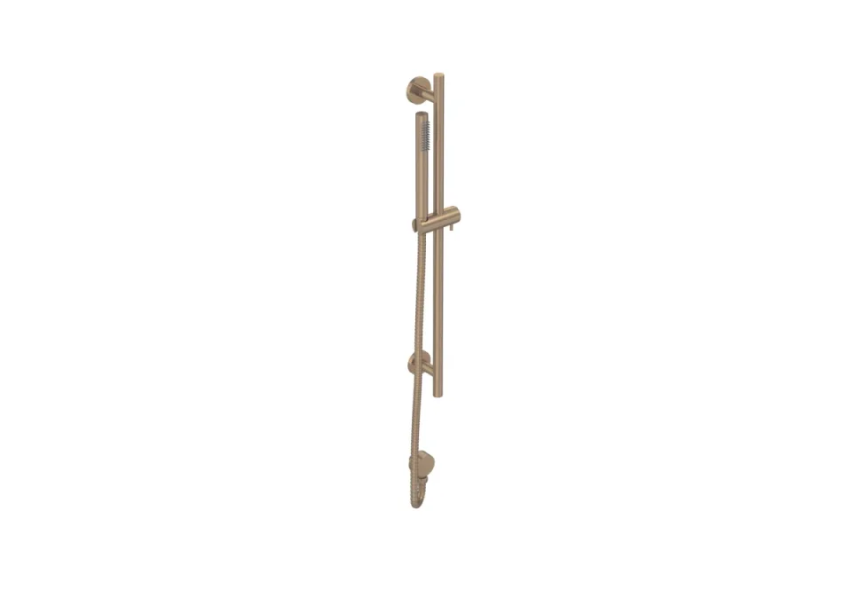 Saneux Cos Exposed Bath Shower Mixer Kit - W/ Slider Rail & Slim Handset - Brushed Bronze product image - Image 2