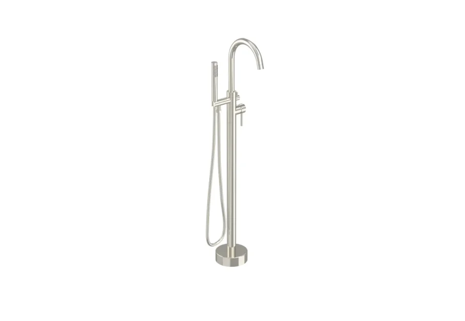 Saneux Cos Floor Standing Bath Shower Mixer - Chrome detail view - Image 2