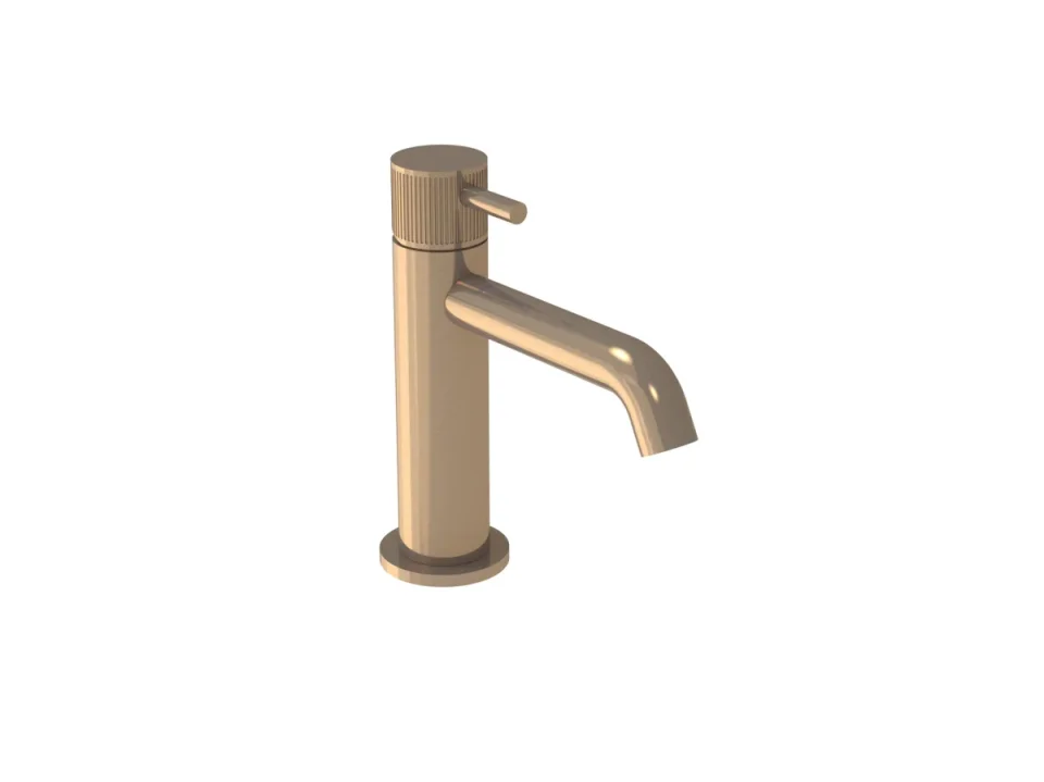 Saneux Cos Basin Mixer Kit - W/ Fluted Handle - Brushed Bronze (pvd) product image - Image 2