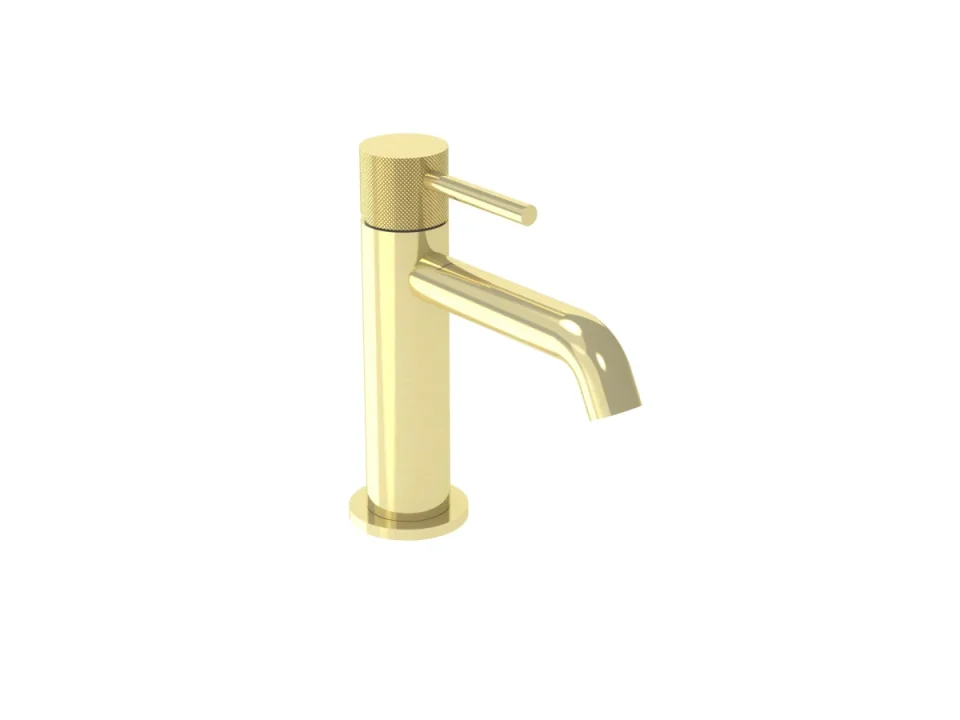 Saneux Cos Basin Mixer Kit - W/ Knurled Handle - Brushed Brass (pvd) product image - Image 2