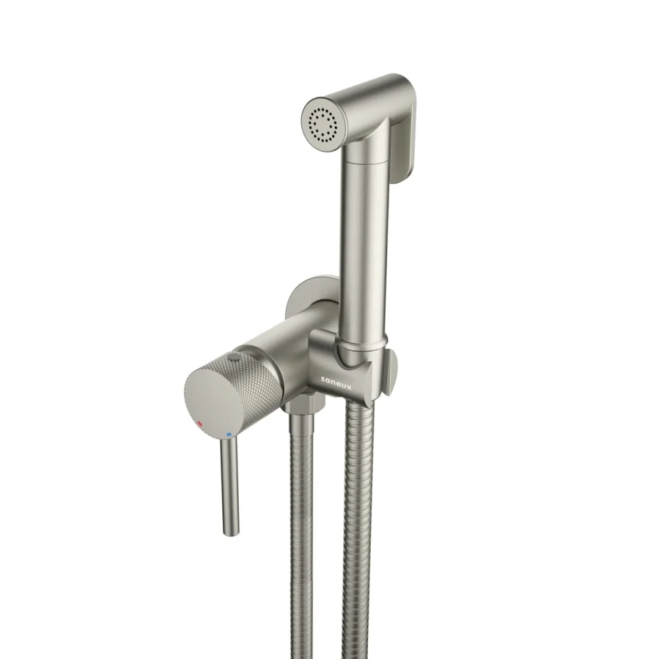 Saneux Cos Douche Kit With Classic Handle - Brushed Nickel product image - Image 2