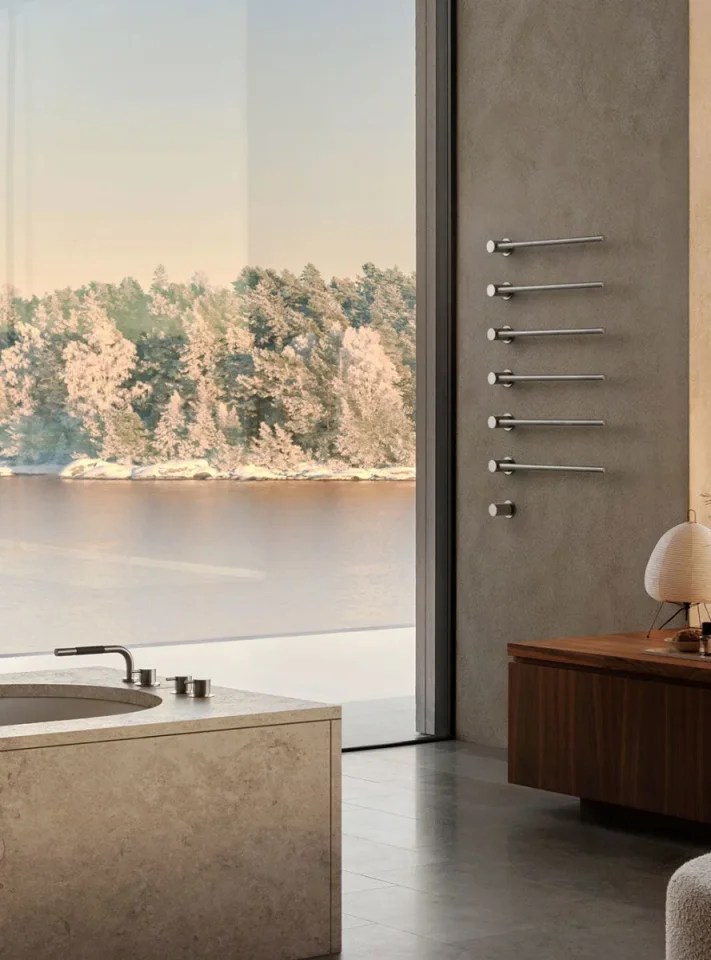 Vola 6 Bar Towel Rail In Colour 16, 150mm Spacing detail view - Image 3