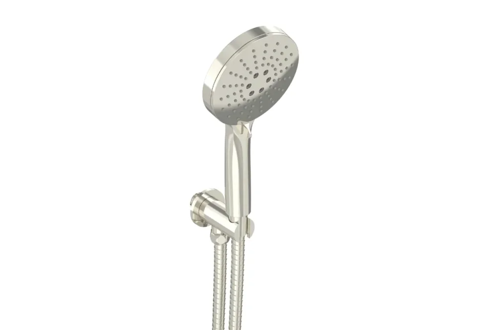 Saneux Cos 3 Function Handset - W/ Outlet Elbow & Holder & 150cm Hose - Brushed Nickel product image - Image 2