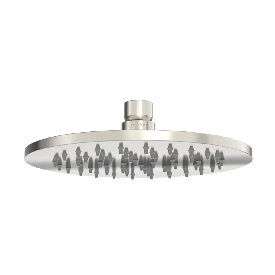 Saneux Cos 200x8mm Round Shower Head - Brushed Nickel product image - Image 2
