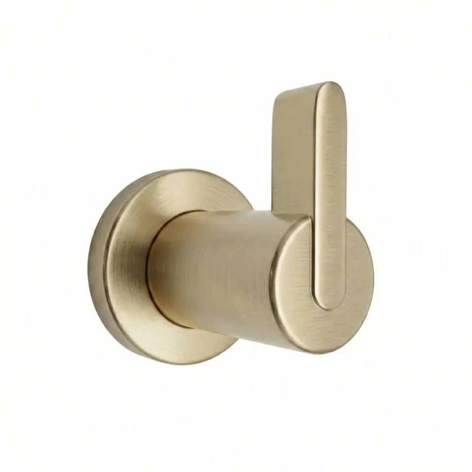 Ava Elegance Stainless Steel Robe Hook - Brushed Brass product image - Image 1