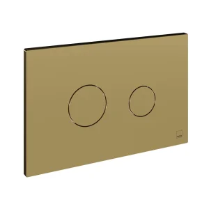 Vado Round Button Flush Plate Satin Brass
