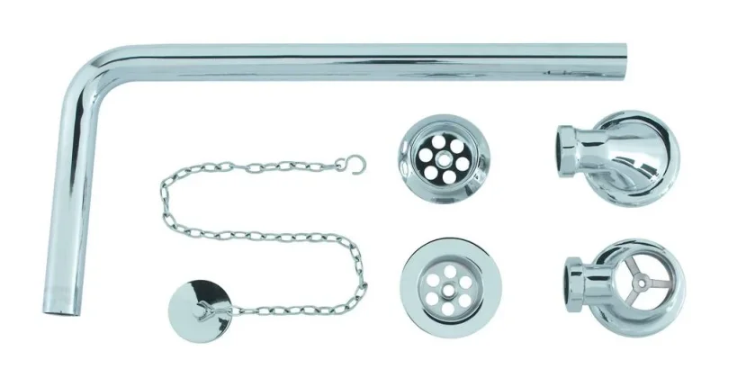 Bc Designs Exposed Bath Trap With Adapter (40/42mm) Chrome detail view - Image 2