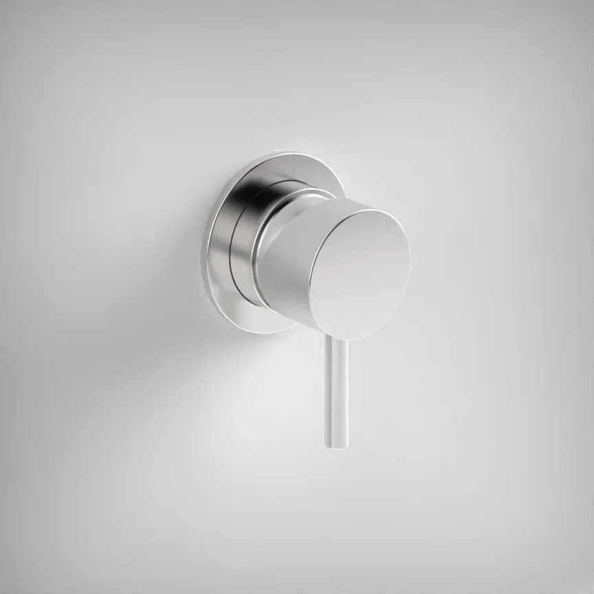 Ava Trend Manual Mixer Valve W/ Flange - Polished Stainless Steel product image - Image 1