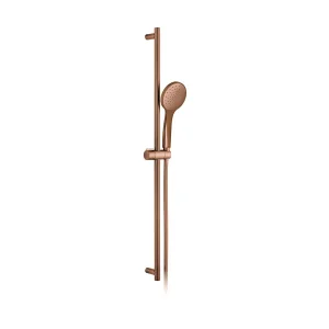 Vado Individual Single Function Slide Rail Shower Kit With Atmsphere Single Function Air-injection Handset Brushed Bronze