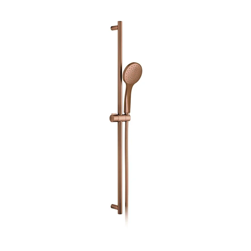 Vado Individual Single Function Slide Rail Shower Kit With Atmsphere Single Function Air-injection Handset Brushed Bronze product image - Image 1