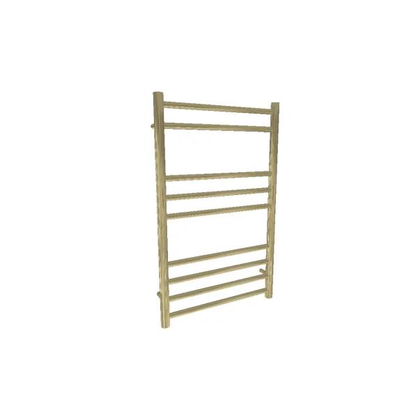 AVA Trend Ladder 800 x 500mm Brushed Brass PVD Stainless Steel Towel Rail  Oil Filled