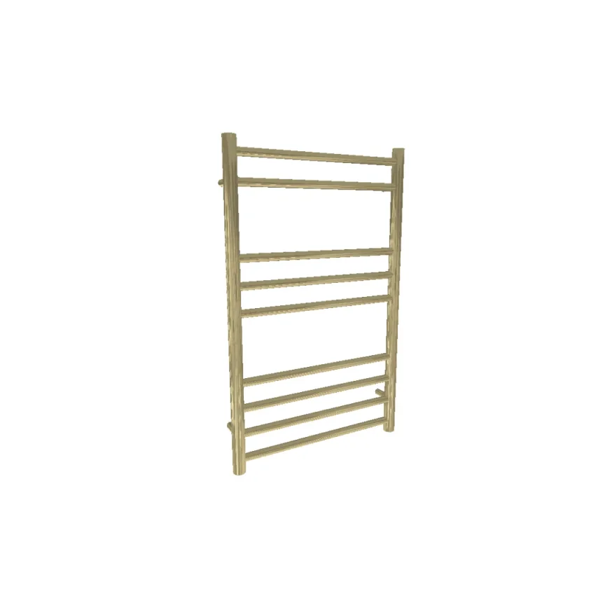 AVA Trend Ladder 800 x 500mm Brushed Brass PVD Stainless Steel Towel Rail  Oil Filled product image - Image 1