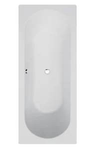 Frontline Duo 1700 X 700mm Straight Bath With Round, Double-ended Interior. Crafted From Durable Acrylic. Supplied With An Undrilled Tap Deck.