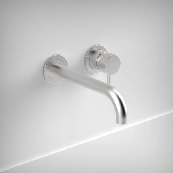 Ava Trend 2 Hole Wall Mounted Bath Mixer 3.0 - Brushed Stainless Steel