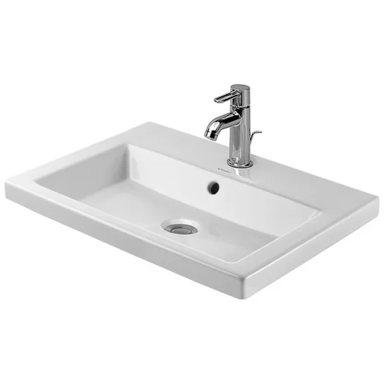 Duravit 2nd Floor 600mm Ceramic Inset Basin White product image - Image 1