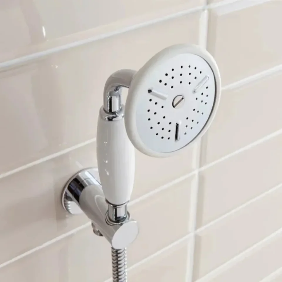 Crosswater Belgravia Handset, Wall Outlet & Hose Chrome detail view - Image 3