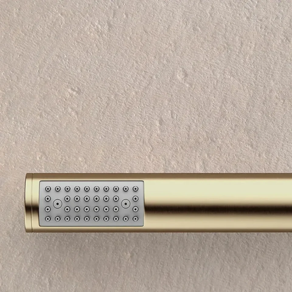 Crosswater MPRO Shower Kit & Wall Out Brushed brass detail view - Image 2