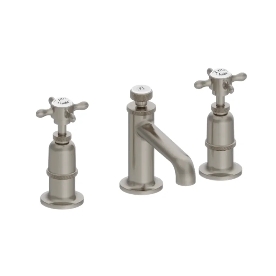 Burlington Guild Basin 3th Mixer Deck Mounted Brushed Nickel detail view - Image 4