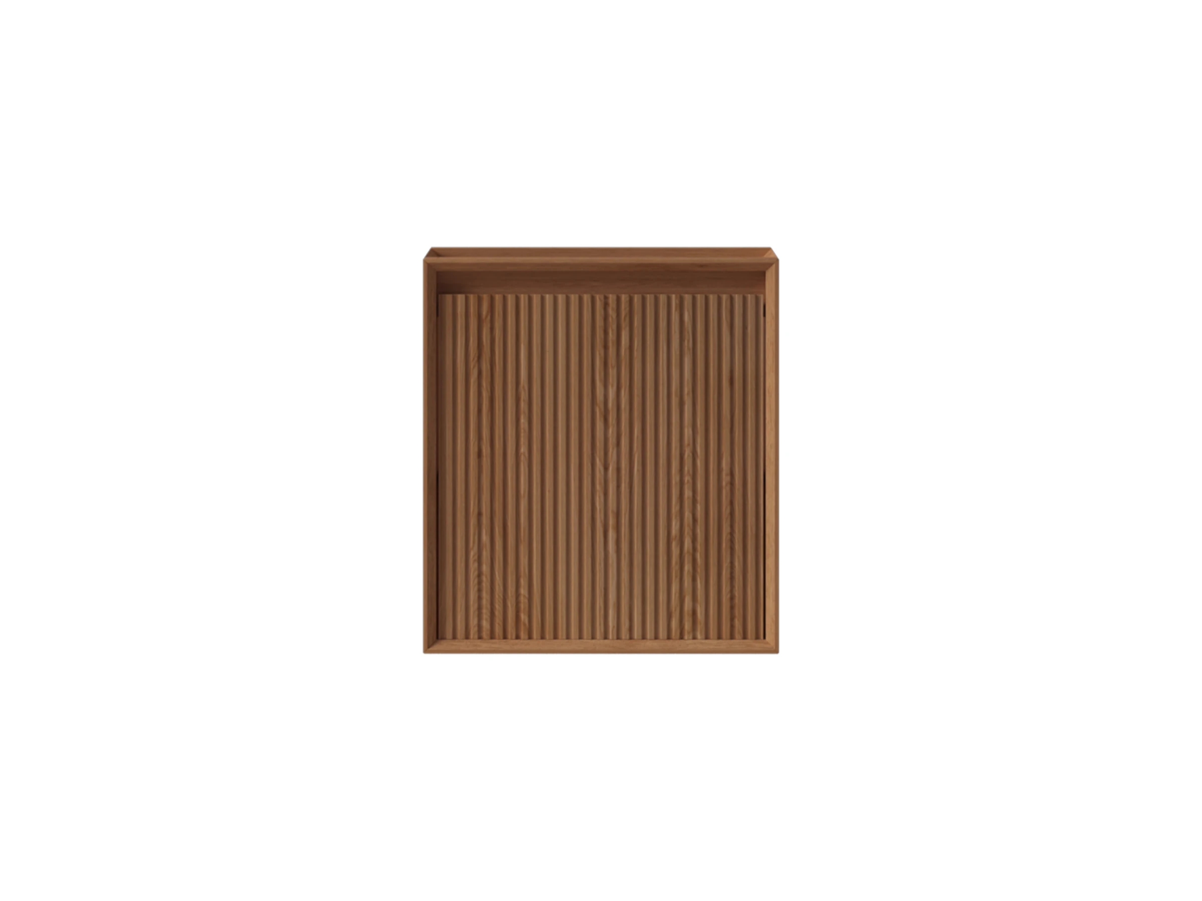 Faeber Mitre Cloakroom Fluted Vanity Unit 450mm - Oak - Left